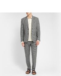 Marc by Marc Jacobs Check Regular Fit Silk And Wool Blend Suit Trousers