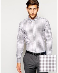 Asos Brand Smart Shirt In Long Sleeve With Large Gingham Check