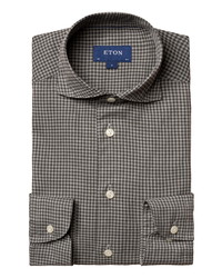 Eton Contemporary Fit Flannel Check Soft Casual Button Up Shirt