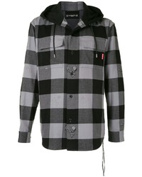 Mastermind Japan Hooded Checked Cotton Shirt