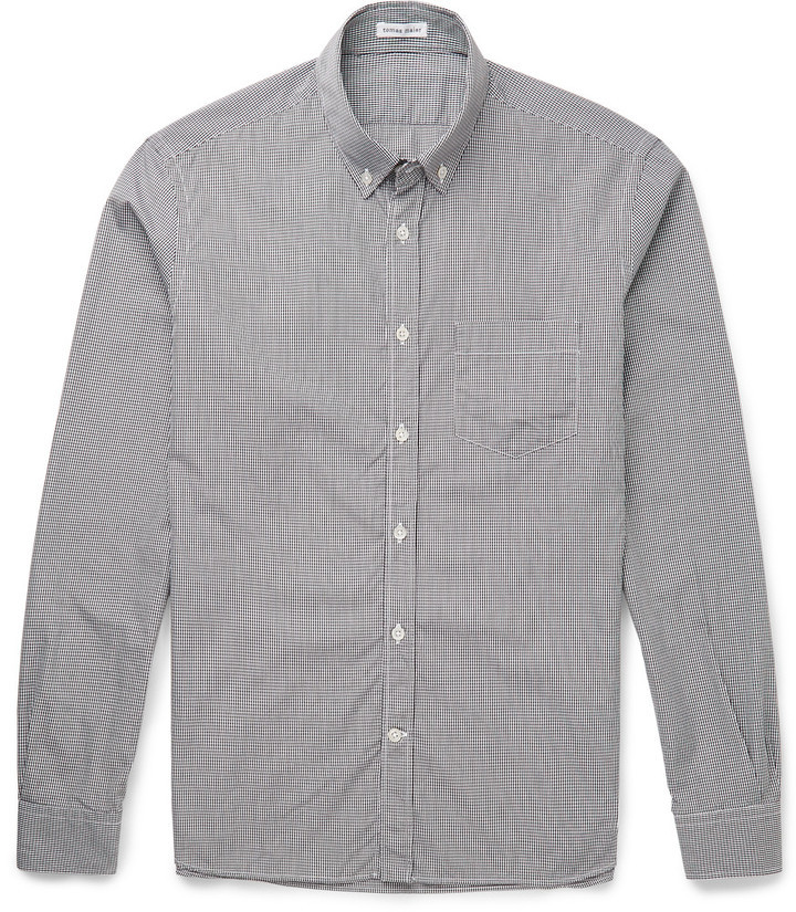 slim fit button down collar shirt