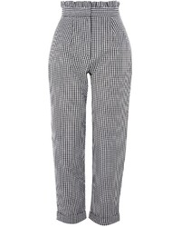 Topshop Gingham Y Ruffle Waist Trousers