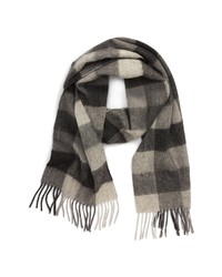 Barbour Check Wool Scarf In Charcoal Grey At Nordstrom