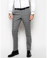 Grey Gingham Dress Pants for Men | Men's Fashion