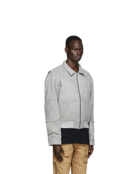 Nahmias Grey Wool Workman Jacket