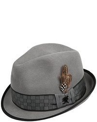 Stacy Adams Fedora Hat With Square Print