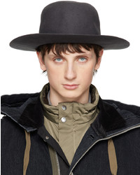 Sacai Gray Felted Structured Hat