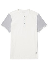 Calvin Klein Body Slim Fit Colorblock Henley Short Sleeve Shirt
