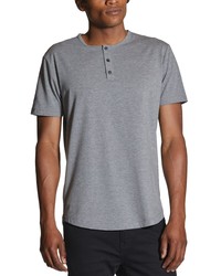 CUTS CLOTHING Fit Short Sleeve Henley In Heather Grey At Nordstrom