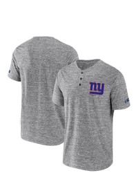 NFL X DARIUS RUCKE R Collection By Fanatics Heathered Gray New York Giants Slub Henley T Shirt