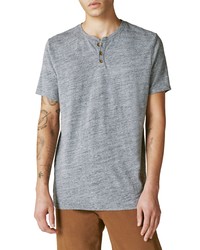 Lucky Brand Short Sleeve Henley T Shirt In Black Iris At Nordstrom
