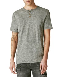 Lucky Brand Short Sleeve Henley T Shirt In Heather Grey At Nordstrom
