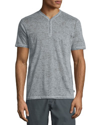 John Varvatos Star Usa Short Sleeve Henley Shirt Gray