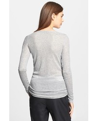 Alexander Wang T By Ribbed Henley Top