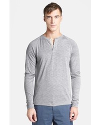 Theory Jordun Henley Sweater Grey Multi Large