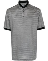 Giorgio Armani Zigzag Jacquard Polo Shirt