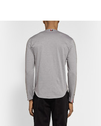 Thom Browne Cotton Jersey Henley T Shirt