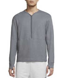 Nike Dri Fit Half Zip Crew Pullover In Iron Greyheather At Nordstrom