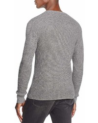 John Varvatos Star Usa Long Sleeve Waffle Knit Henley Sweater 100%