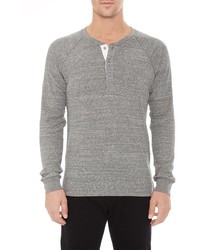 The Commute Raglan Henley Heather Grey