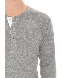 The Commute Raglan Henley Heather Grey