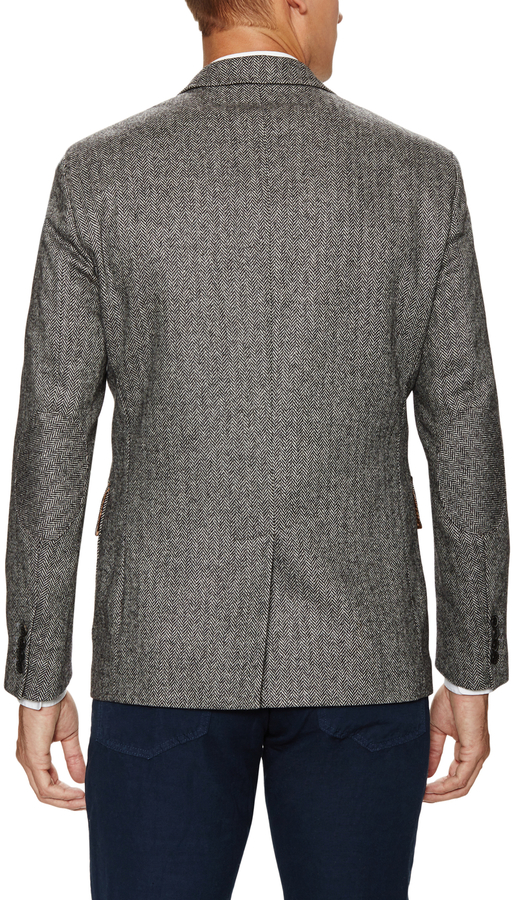 Billy Reid Wool Rustin Herringbone Blazer 695 Gilt Lookastic