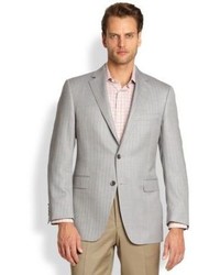 Saks Fifth Avenue Collection Two Button Herringbone Sportcoat