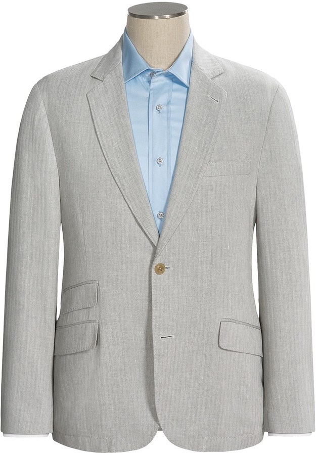 The He Spoke Style Brown Glen Plaid Flannel Sport Coat for Men
