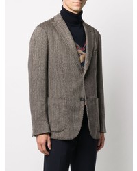 Boglioli Herringbone Single Breasted Blazer