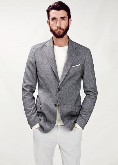 mango herringbone blazer