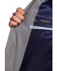 Nautica Silver Herringbone Two Button Notch Collar Suit Separates Coat
