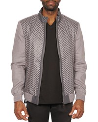 Maceoo Herringbone Lambskin Leather Jacket