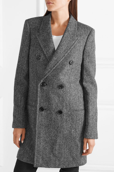 Saint laurent hot sale herringbone coat