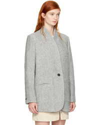 Isabel Marant Grey Herringbone Elis Coat