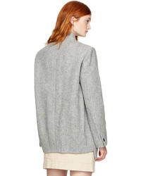 Isabel Marant Grey Herringbone Elis Coat