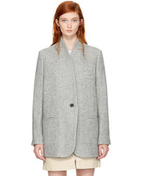 Isabel Marant Grey Herringbone Elis Coat