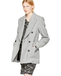 Isabel Marant Grey Herringbone Elley Coat