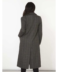 Grey Herringbone Maxi Coat