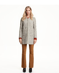 H&M Melange Coat Gray Ladies
