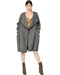 N°21 Oversized Wool Herringbone Coat