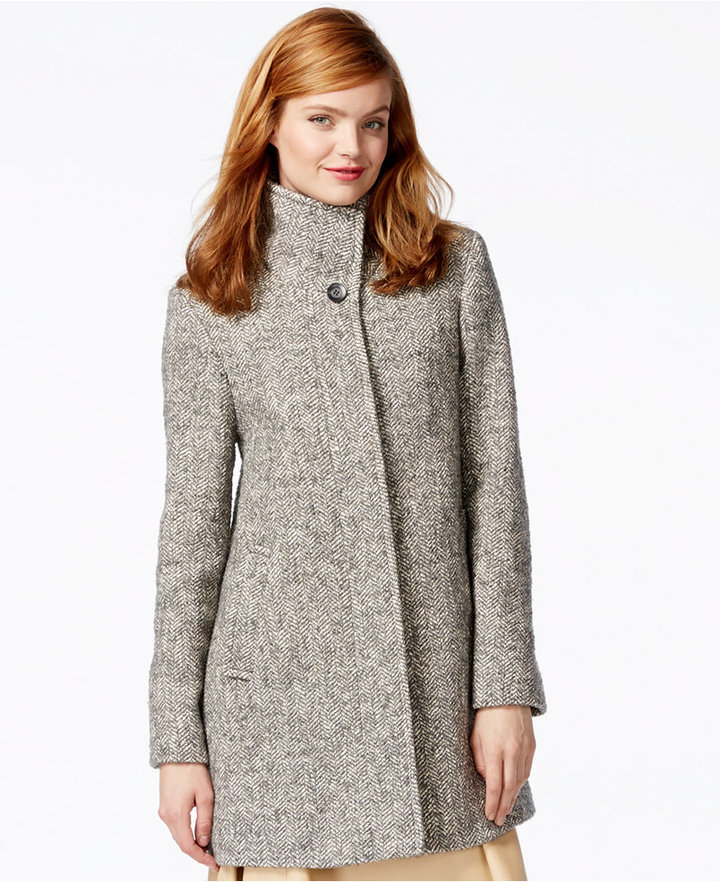 Jones new york stand collar coat sale