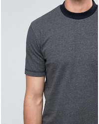 ONLY & SONS Crew Neck T Shirt With Raw Hems In Herringbone
