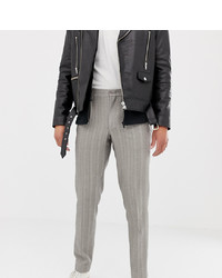 Noak Skinny Smart Trouser In Grey Herringbone