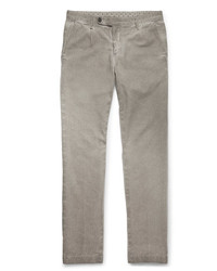 Massimo Alba Slim Fit Watercolour Dyed Herringbone Cotton And Wool Blend Trousers