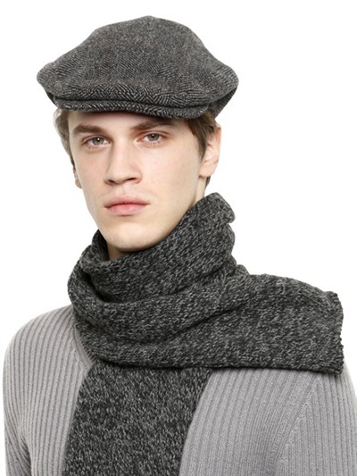 Dolce & Gabbana Wool Herringbone Flat Cap, $325 | LUISAVIAROMA | Lookastic