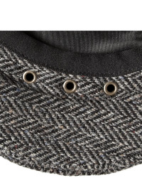 Lock & Co Hatters Glen Herringbone Wool Tweed Flat Cap