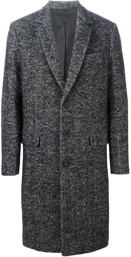 Ami Alexandre Mattiussi Herringbone Coat, $736 | farfetch.com | Lookastic