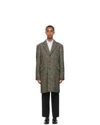 Gucci Grey Wool Herringbone Coat