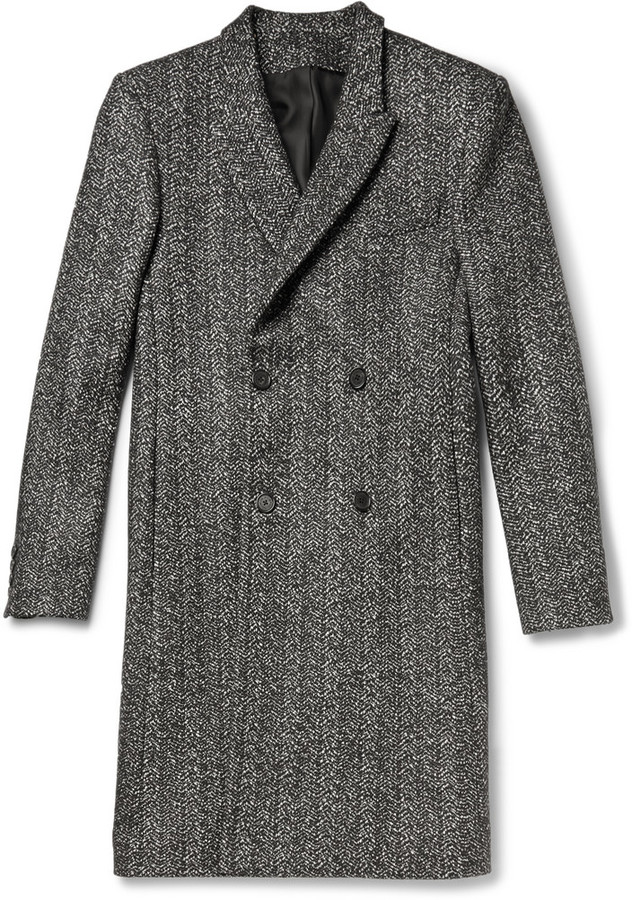 Public School Herringbone Woven Wool And Cotton Blend Overcoat, $1,500 ...