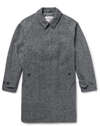 Beams Plus Herringbone Harris Wool Tweed Overcoat
